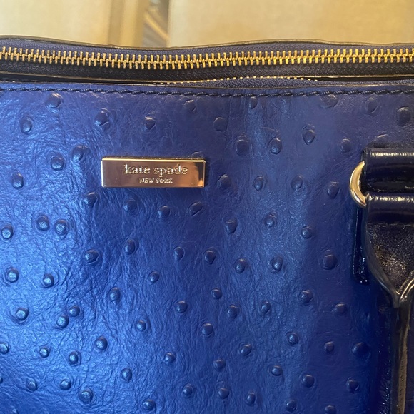 Kate Spade Navy Ostrich Print Tote - Picture 8 of 8